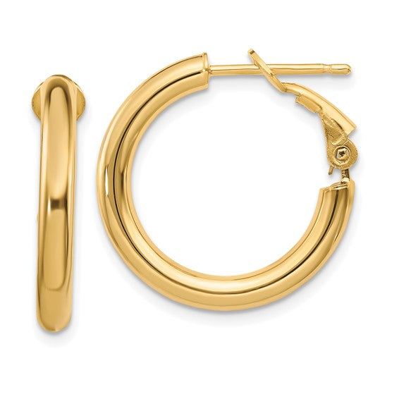 Diamond Cut Round Hoop