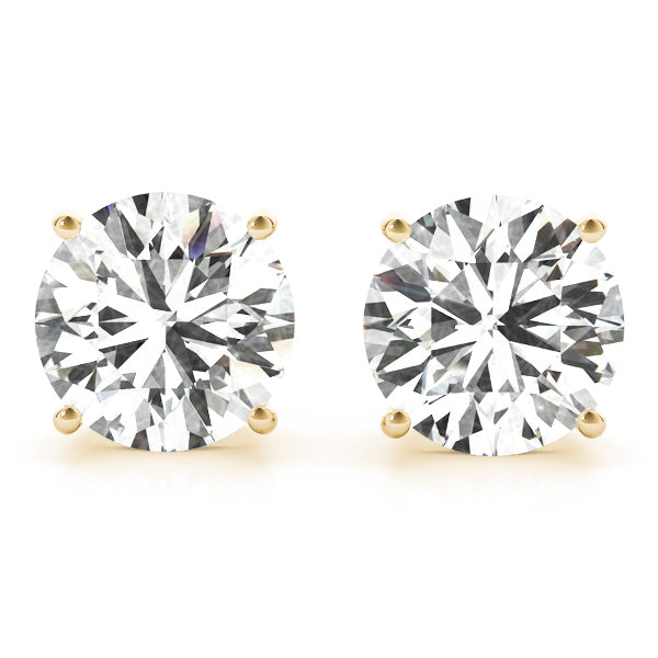 Round Natural Diamond Studs