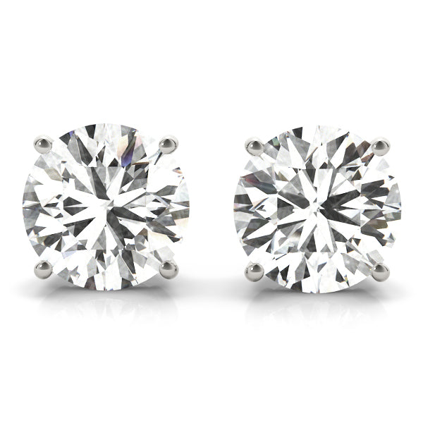 Round Natural Diamond Studs