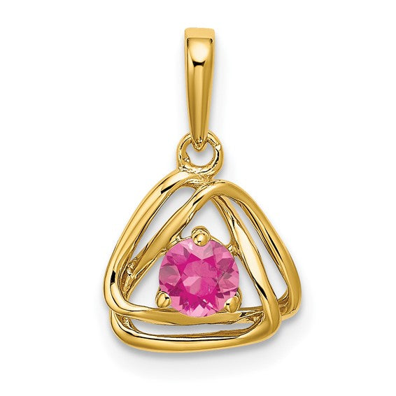 Birthstone Triangle Pendant