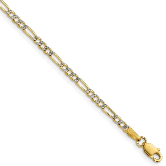 Rhodium Pave Figaro