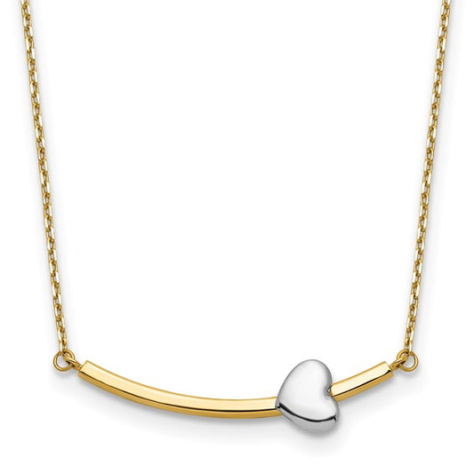 The Amor Heart Two-Tone Necklace